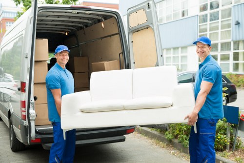 Moving team preparing a house removal in Stjohnswood