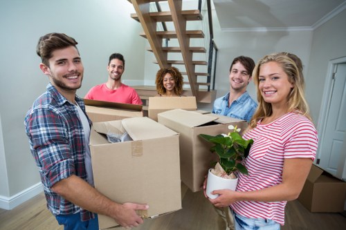 Careful packing materials prepared for a St Johns Wood move