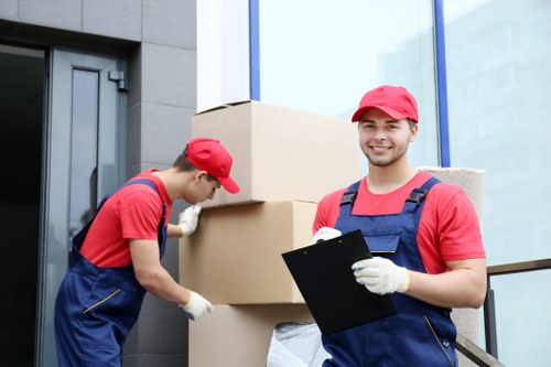 Removal van and moving boxes for a St Johns Wood move