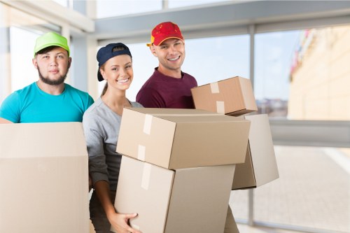 Professional removals team preparing a move in St Johns Wood