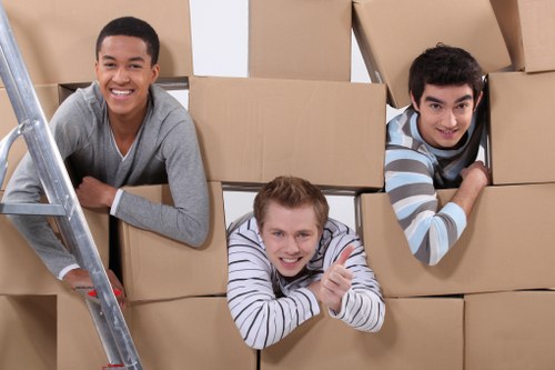 Local moving team planning access for a Stjohnswood property