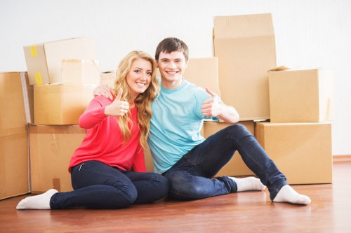 Unpacking boxes into a new flat in Stjohnswood